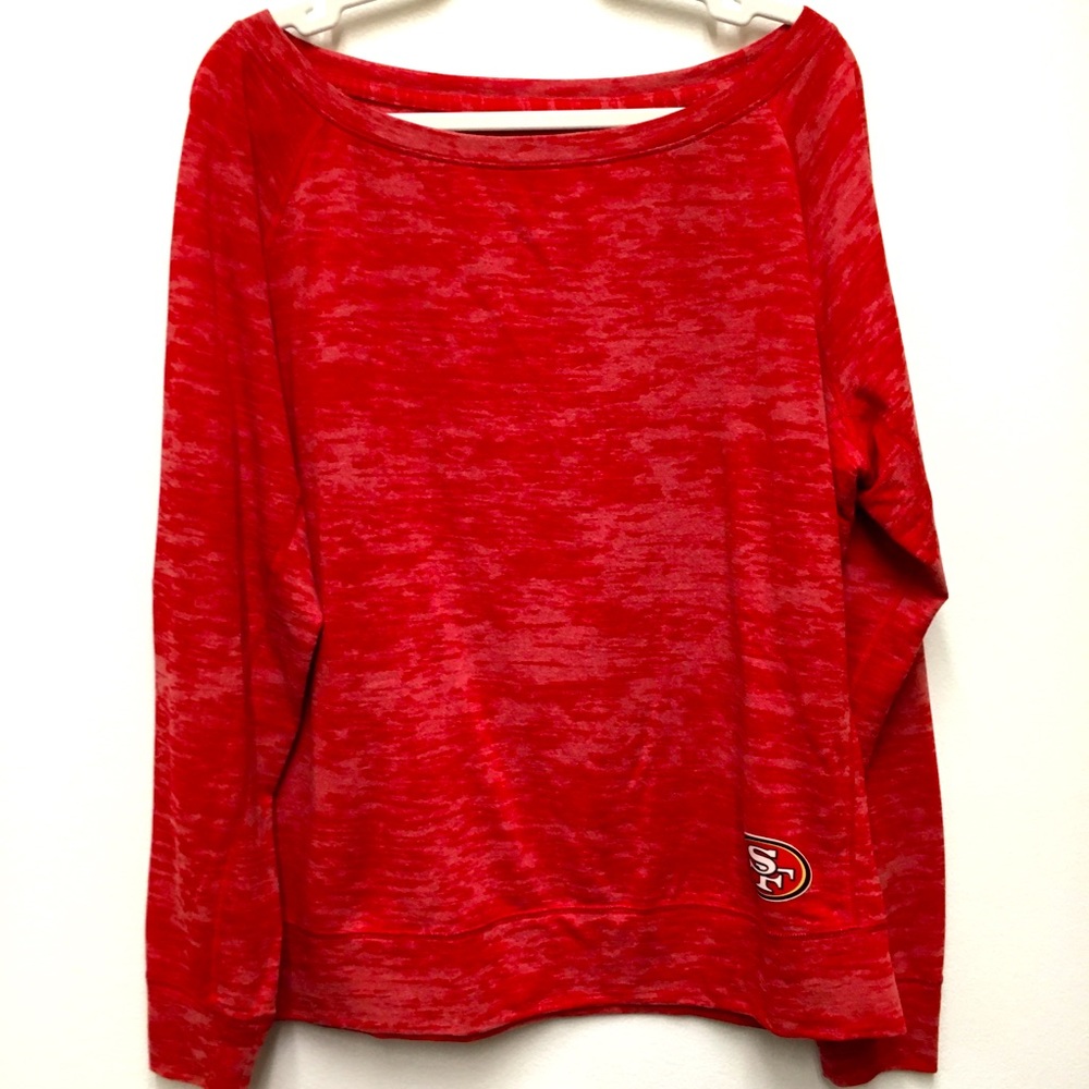 Nike NFL Team Apparel 49ers Sweatshirt XL Red Lightweight Casual Stretch
